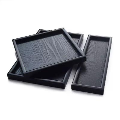 Wood Veneer Tray Set